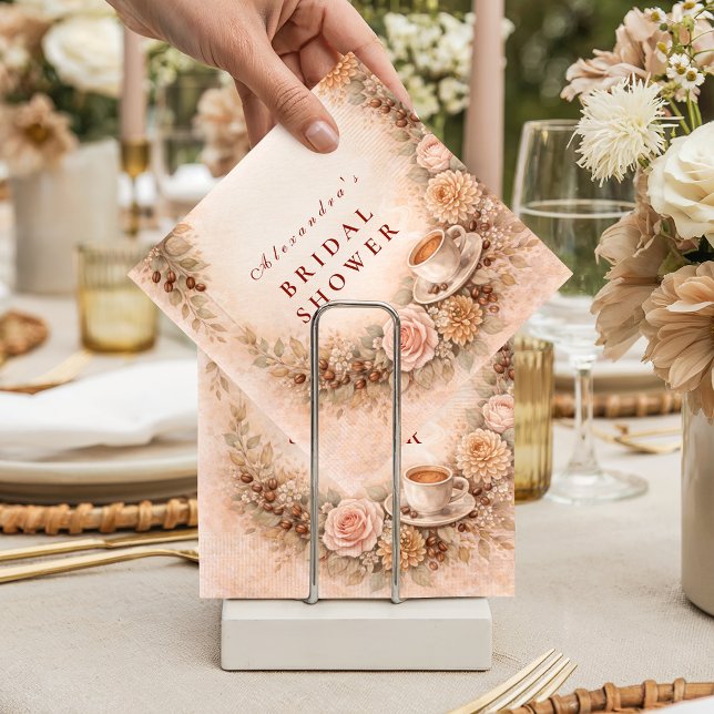 Kaffee-Themen-Brautparty Serviette (Von Creator hochgeladen)