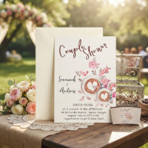 Kaffee-Themen-Paar-Baby-Shower-Einladung