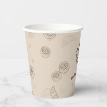 Kaffee-Themen-Papierbecher Zimtschnecke Baby Showe