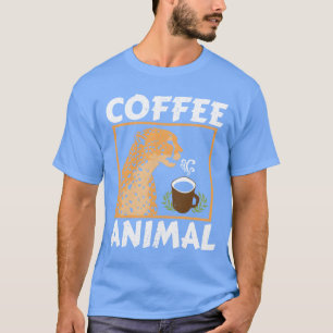 Kaffee Tier Gepard Wildtier Tier Koffein vin T-Shirt