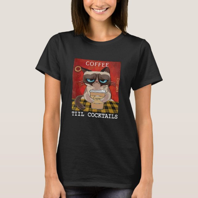 Kaffee Till Cocktails Chat T-Shirt (Vorderseite)