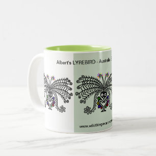 Kaffee trinken - Cool LyreBIRD - Australien - Natu Zweifarbige Tasse