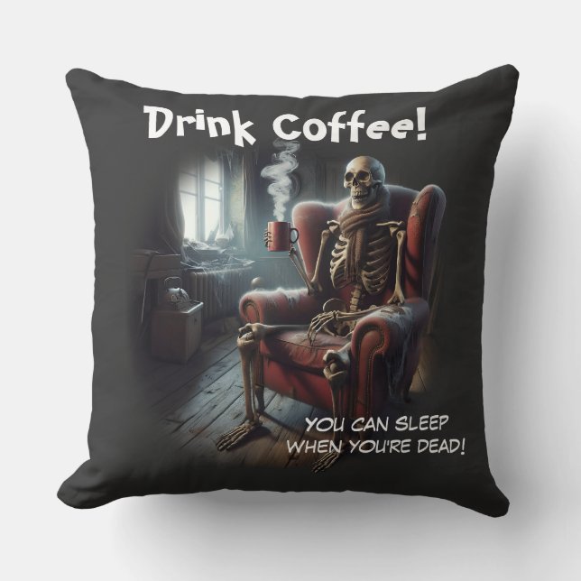 Kaffee trinken kissen (Vorderseite)