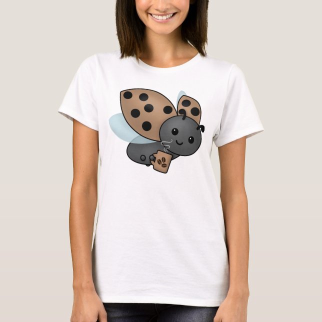 Kaffee trinken Ladybug T - Shirt (Vorderseite)