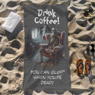 Kaffee trinken strandtuch