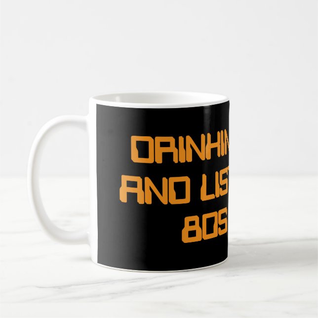 Kaffee trinken und 80er-Musik hören Kaffeetasse (Links)