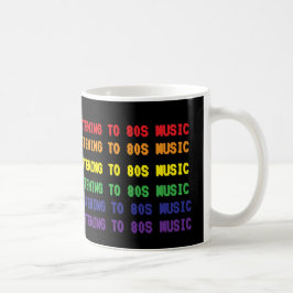 Kaffee trinken und 80er-Musik hören Kaffeetasse