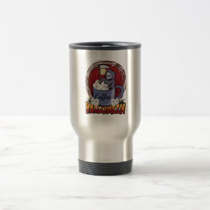 Kaffee trinken und Beängstigend sein Reisebecher