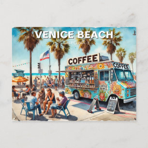 Kaffee Truck Venedig Beach Postkarte