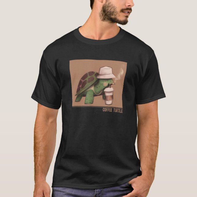 Kaffee Turtle Tortoise Painted Alligator Schnappsc T-Shirt (Vorderseite)