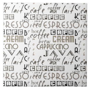 Kaffee-Typografie Fliese