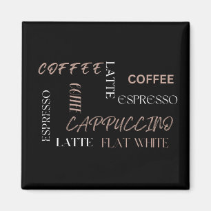 Kaffee-Typografie Moderne Barista-Style Kaffee-Ges Magnet