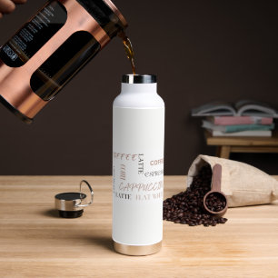 Kaffee-Typografie Moderner Café-Stil Kaffeeliebhab Trinkflasche