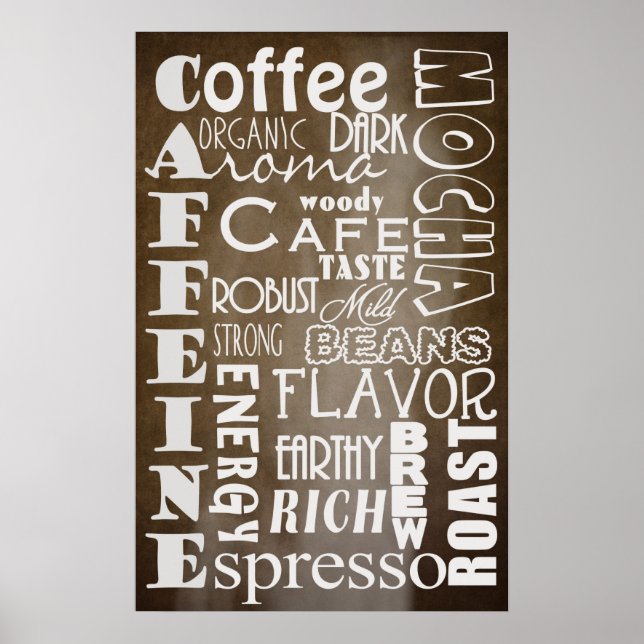 KAFFEE-TYPOGRAPHIE POSTER (Vorne)