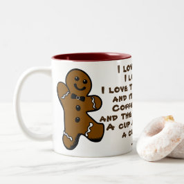 Kaffee u. Tee, Java u. ich Lebkuchen-Mann-Tasse Zweifarbige Tasse