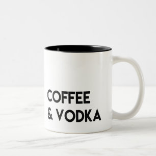 Kaffee- u. Wodka-Tasse, lustiges Geschenk, durch Zweifarbige Tasse