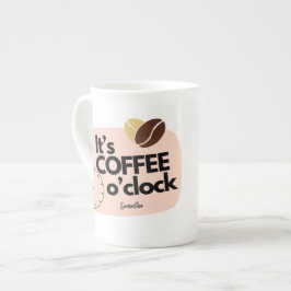 Kaffee Uhr Prozellantasse