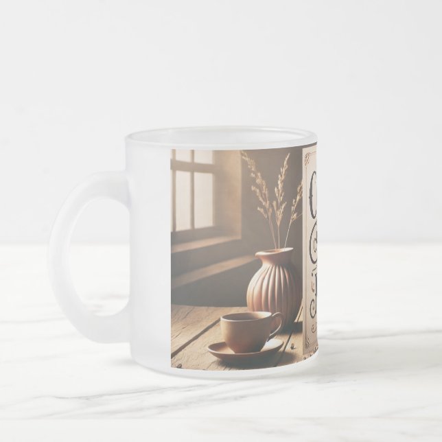 Kaffee umarmt in einer Tasse (Links)