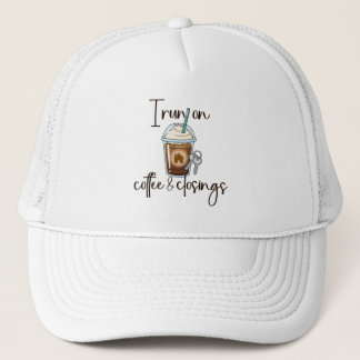 Kaffee und Abschlüsse Makler Geschenk für Immobili Truckerkappe