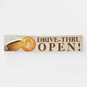 Kaffee und Bagel Drive Thru Banner