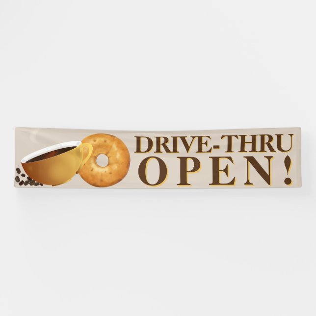 Kaffee und Bagel Drive Thru Banner (Horizontal)