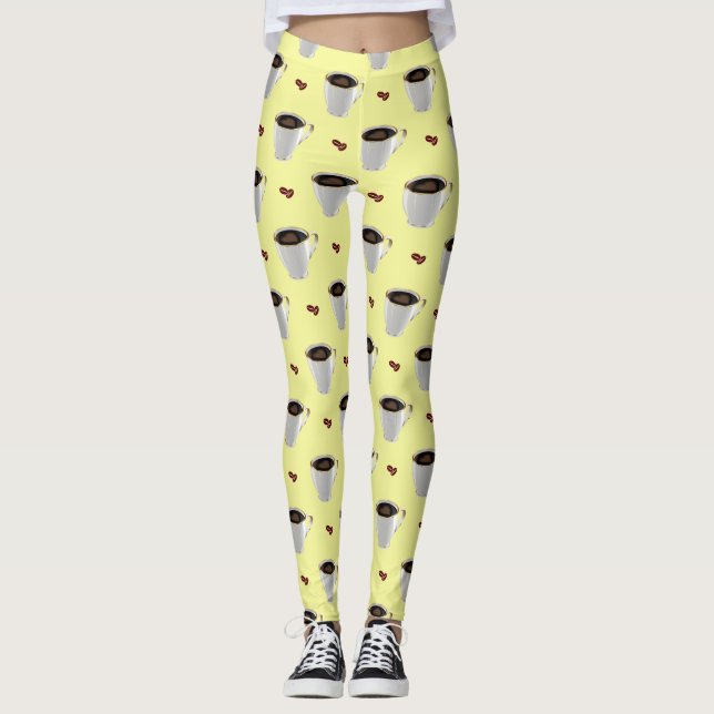 KAFFEE UND BÄNE LEGGINGS (Vorderseite)