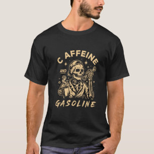 Kaffee und Benzin T-Shirt Lustiger Rennsportfan 
