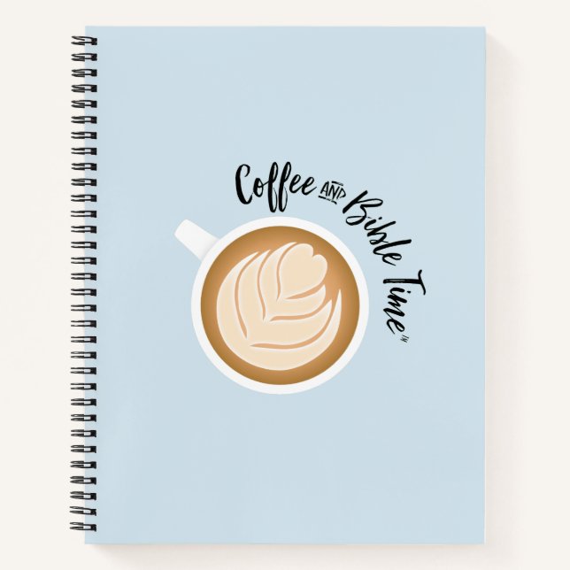 Kaffee- und Bibelzeit (Logo) Journal Blue Notizbuch (Vorderseite)