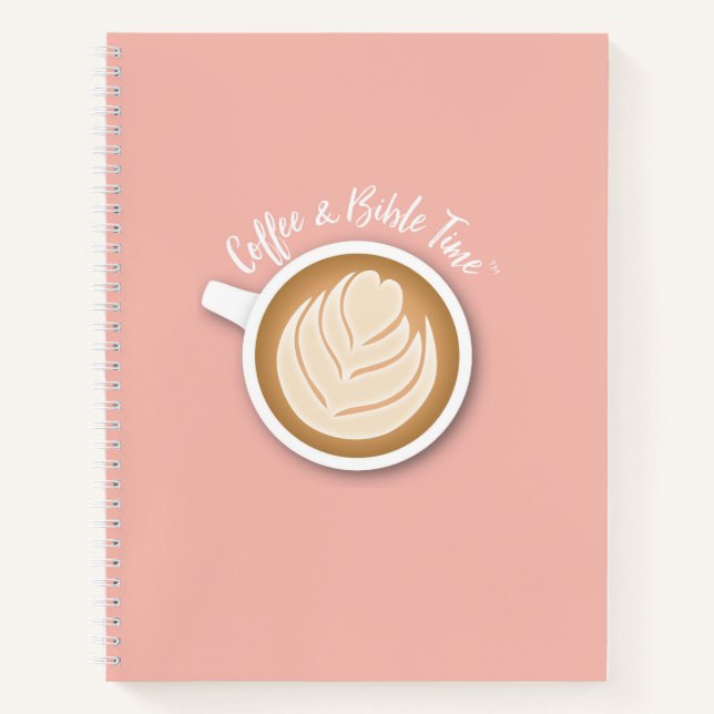 Kaffee- und Bibelzeit (Logo) Journal Pink Notizbuch (Vorderseite)