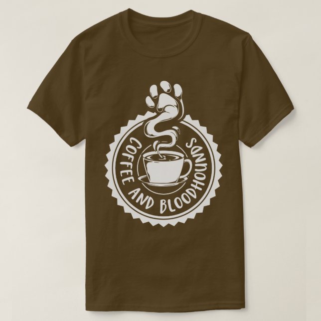 Kaffee und Bloodhounds Bloodhound T-Shirt (Design vorne)