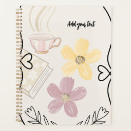 Kaffee- und Blumenplaner für Bücherliebhaber Planer