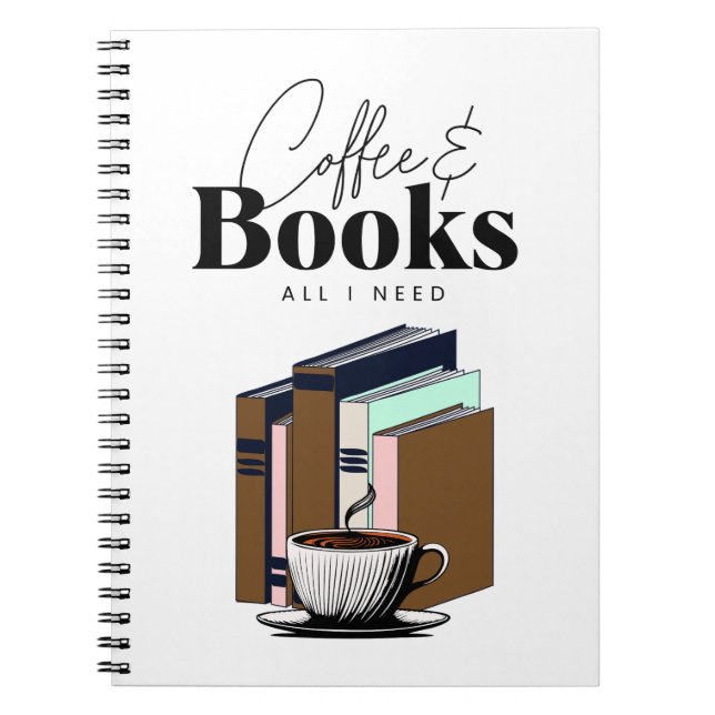 Kaffee und Bücher ist alles, was ich Vintag brauch (Vorderseite)