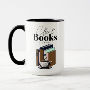 Kaffee und Bücher ist alles, was ich Vintag brauch Tasse
