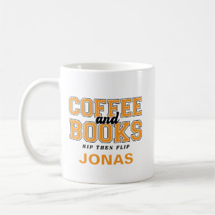Kaffee und Bücher Trinken und dann umblättern Büch Kaffeetasse