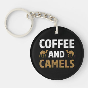 Kaffee und Camels Funny Camel Animal Lover Graphic Schlüsselanhänger