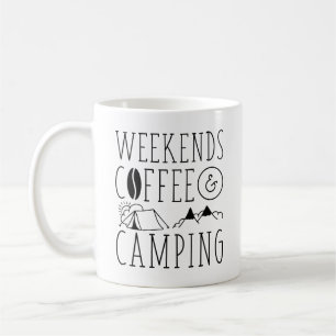 Kaffee und Camping wochentags Kaffeetasse