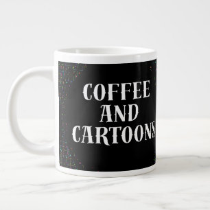 Kaffee und Cartoons Jumbo-Tasse