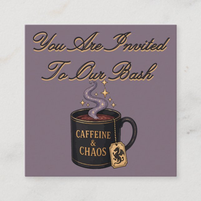Kaffee und Chaos Begleitkarte (Vorderseite)