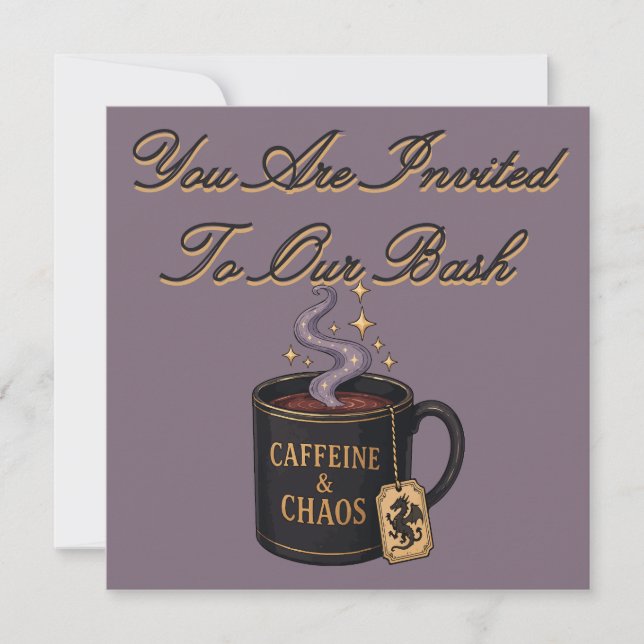 Kaffee und Chaos Einladung (Vorderseite)