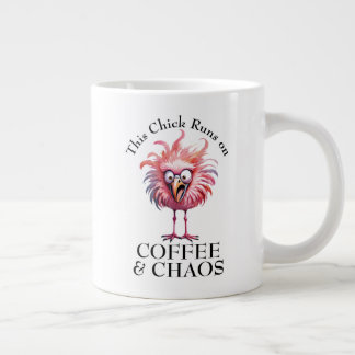 Kaffee und Chaos Funny Sprichwort Jumbo-Tasse