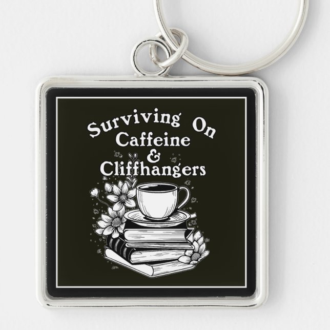 Kaffee und Cliffhanger Schlüsselanhänger (Vorne)