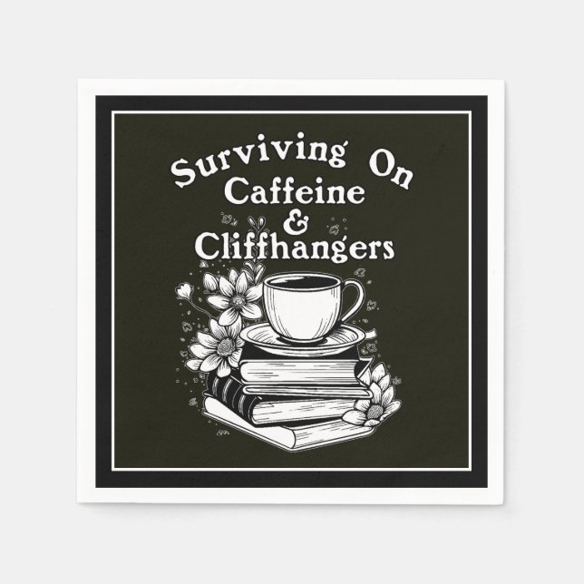 Kaffee und Cliffhanger Serviette (Vorderseite)