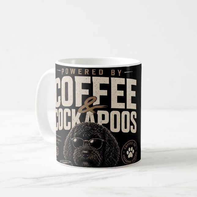Kaffee und Cockapoos Kaffee Kaffeetasse (Vorderseite Links)