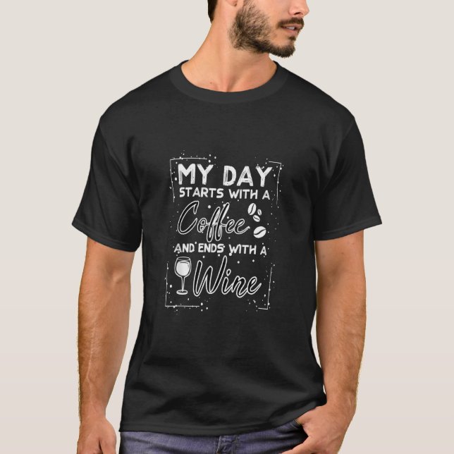Kaffee und Coffein Frühstück am Morgen T-Shirt (Vorderseite)