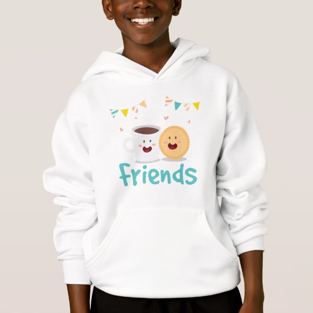 Kaffee und Cookie Bester Freund Hoodie (Vorderseite)