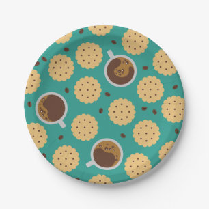 Kaffee und Cookies Pappteller