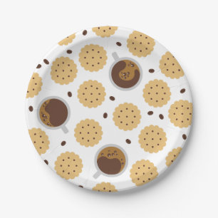Kaffee und Cookies Pappteller