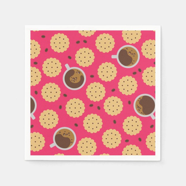 Kaffee und Cookies Serviette (Vorderseite)