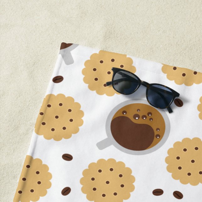Kaffee und Cookies Strandtuch (Beispiel)