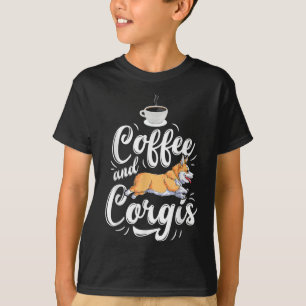Kaffee und Corgis Corgi Hund Koffein Lover Men Wal T-Shirt